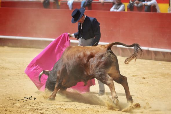 Alberto Donaire destaca en la novillada de La Virgen en Valencia
