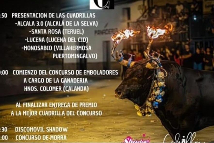 Cuatro cuadrillas de emboladores compiten esta noche en Cedrillas