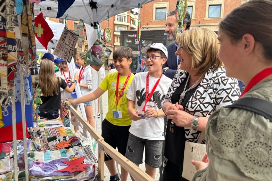 Cerca de 300 escolares participan en el marcado de 'Aprendiendo a Emprender', que se ha celebrado por primera vez en Teruel