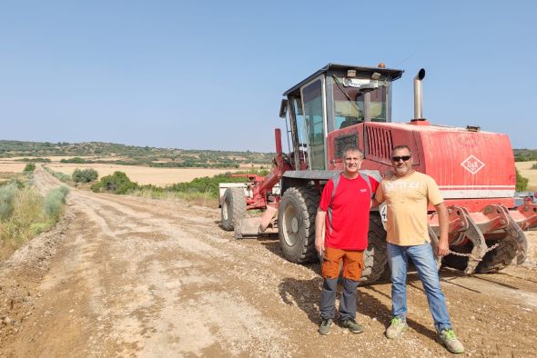 El Ayuntamiento de Alcañiz arregla el Camino del Civán junto a la DPT