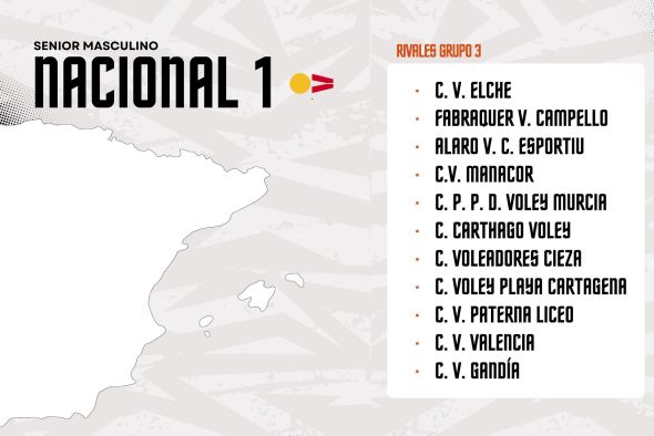 El sénior de Pamesa se encuadra en el grupo 3 de Nacional, el del Levante