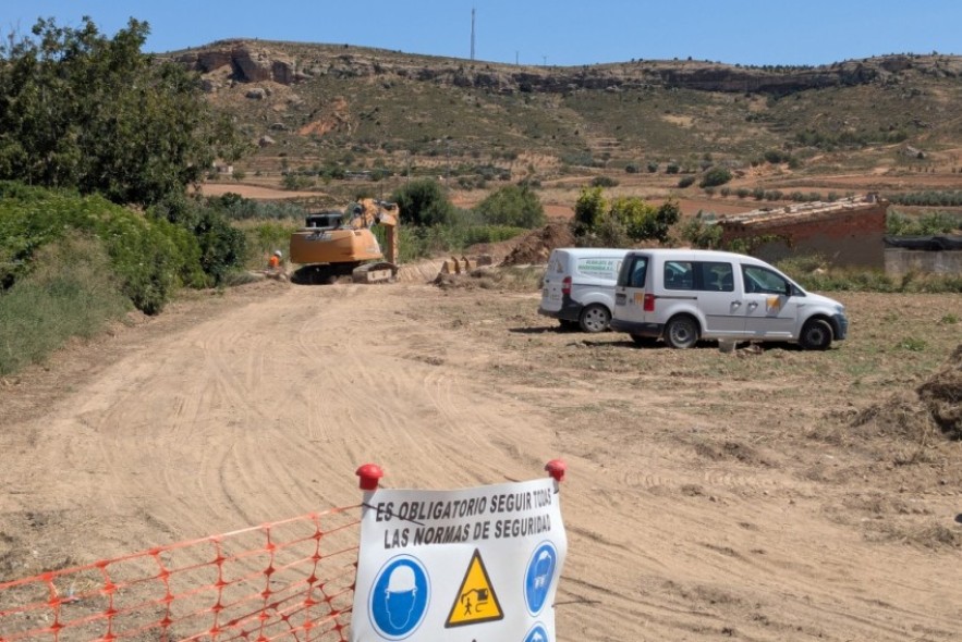 Se inicia la segunda fase las obras del colector de la zona de los Hortales de Andorra para mejorar la red de saneamiento y aguas pluviales