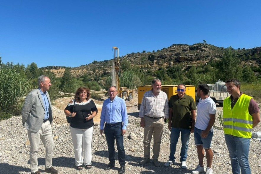 Mazaleón tendrá una nueva captación de agua tras el sondeo de explotación acometido por la Diputación de Teruel y tiene reparado el azud con una obra del IAA