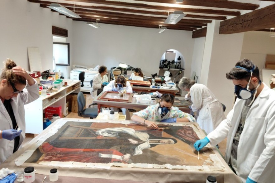 La Fundación Santa María recupera tres nuevos cuadros de la colección de Albarracín