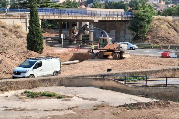 Transportes repara  el drenaje de la variante de la N-234 en el Jorgito
