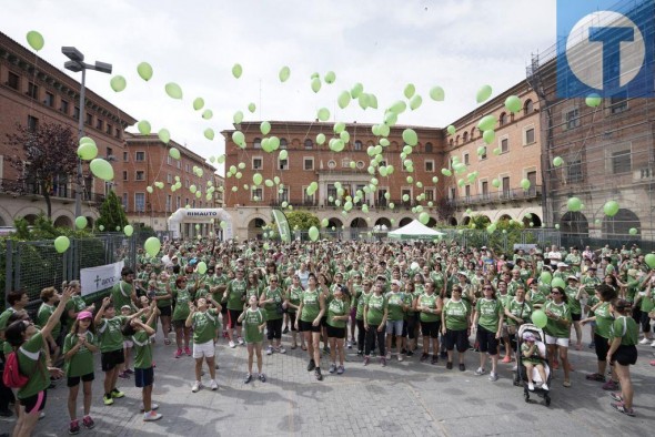 La ciudad de Teruel se tiñe de verde y se convierte en una pista de atletismo solidaria