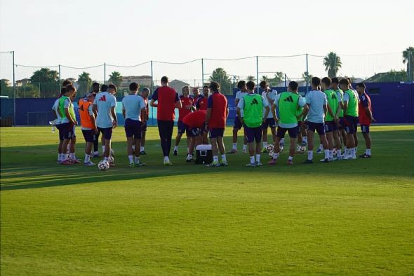 Juan Hernández entrena ya con la Selección sub-19 en San Pedro del Pinatar