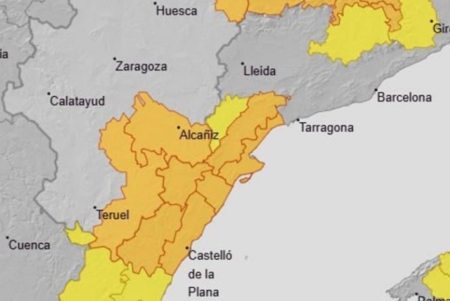 Activado el Plan de Protección Civil por los avisos de lluvias y tormentas en Gúdar-Maestrazgo y Bajo Aragón