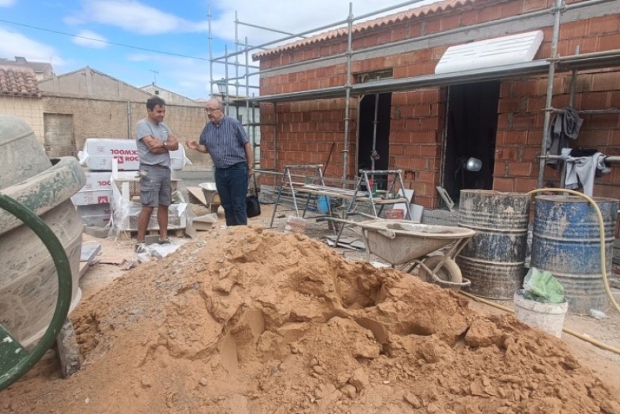Avanza la ejecución de la tercera fase de las obras del parque del Santo Cristo en Calamocha