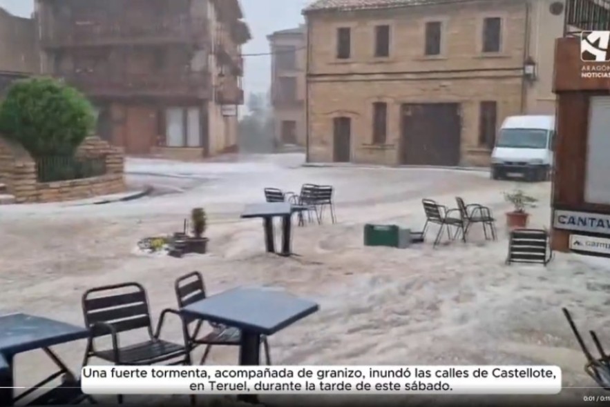 Las tormentas causan numerosas incidencias y complican la circulación en diferentes puntos de Aragón