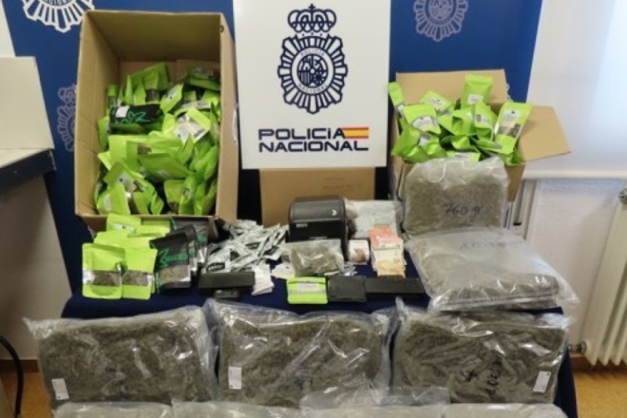 Detenido en Teruel con 14 kilos de cogollos de marihuana y 2 kilos de resina de hachís