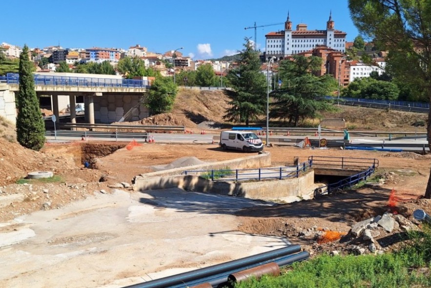 Comienzan los trabajos de mejora del drenaje de la N-234 en el enlace con el Centro de la ciudad