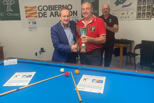 Vicente Jarque vence en los Juegos Master de Aragón de billar