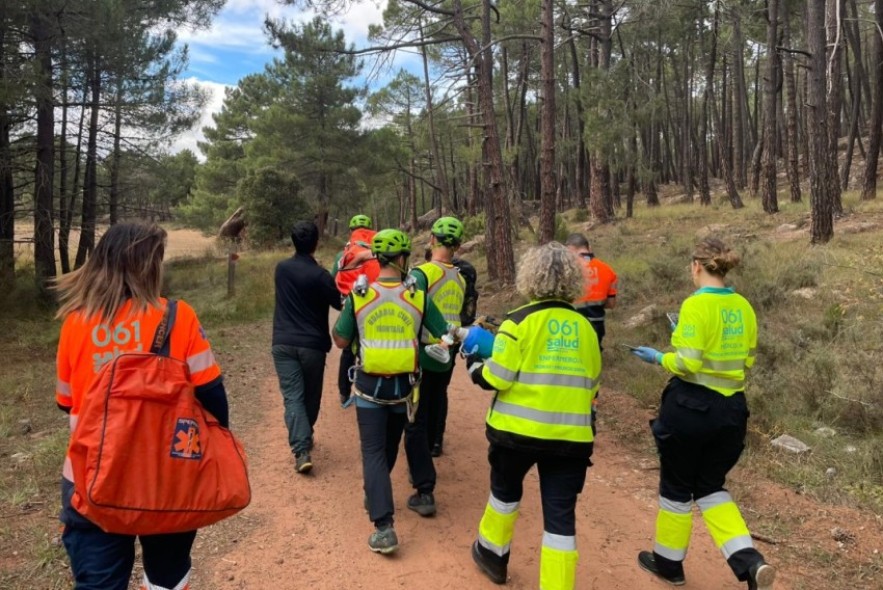 La Guardia Civil rescata a un escalador herido en los Pinares de Rodeno en Albarracín