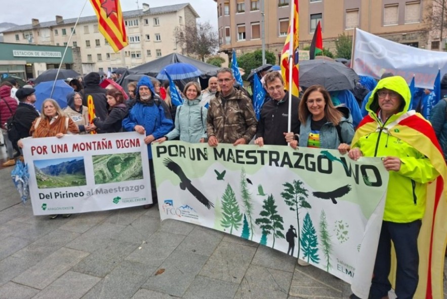 Aragón-Teruel Existe se une a la manifestación 'Por Una Montaña Digna' para exigir un medio rural vivo