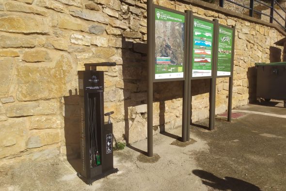 La Comarca instala seis estaciones de reparación de bicicletas para reforzar su red cicloturista