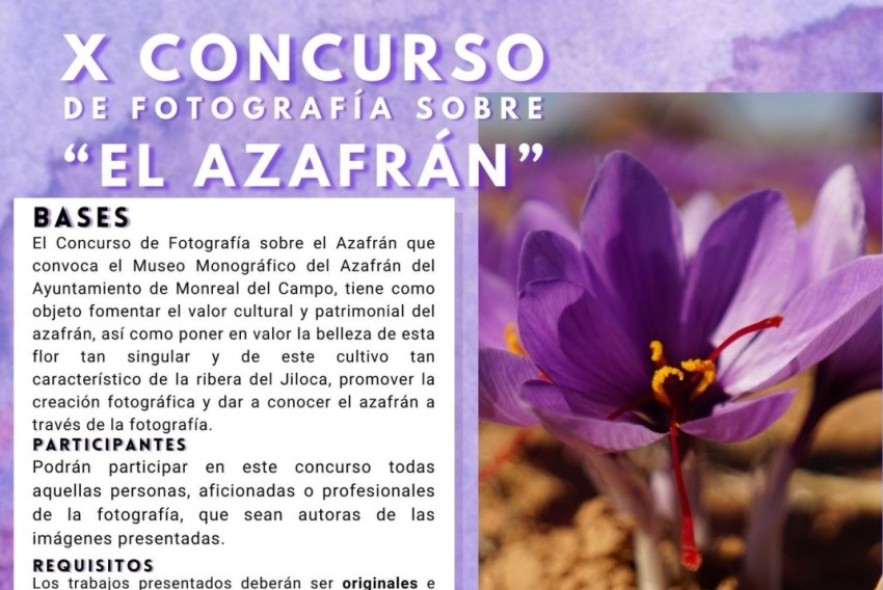 Monreal del Campo convoca el X Concurso de Fotografía sobre el azafrán