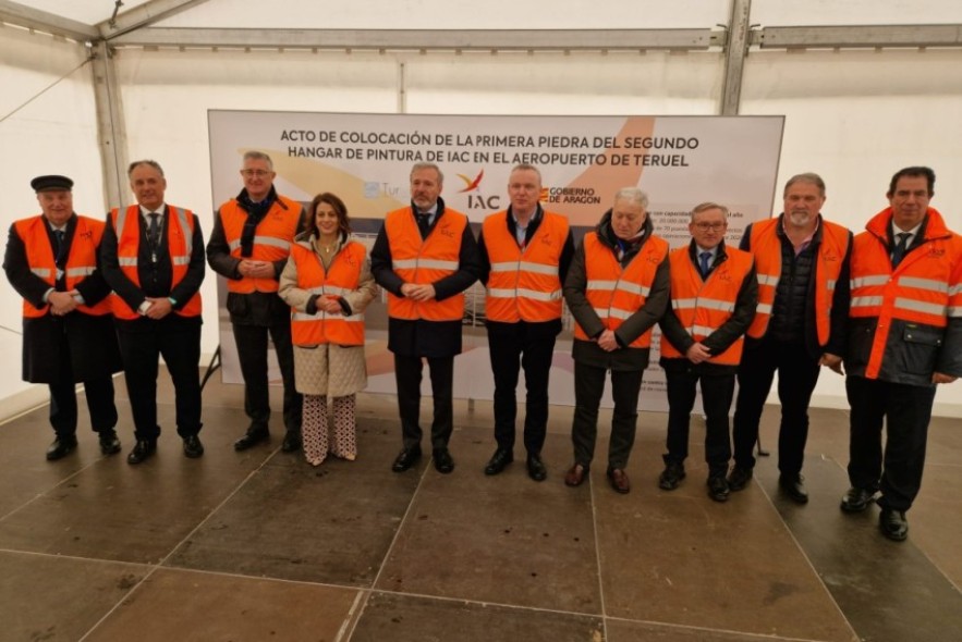 El segundo hangar de pintura de IAC en Teruel estará operativo en un año