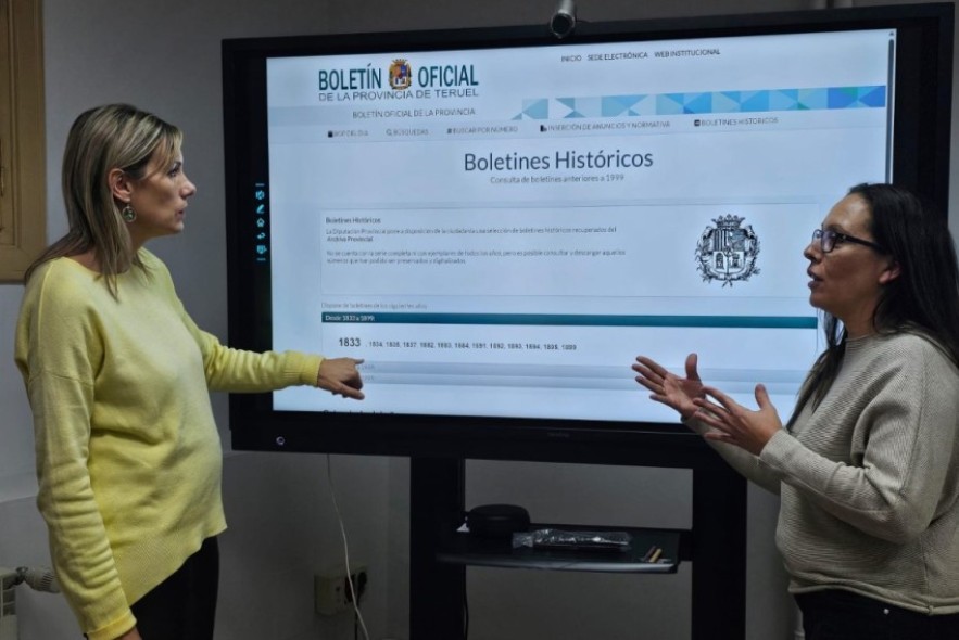 El BOPTE incorpora la consulta online de los boletines históricos de la provincia de Teruel desde 1833