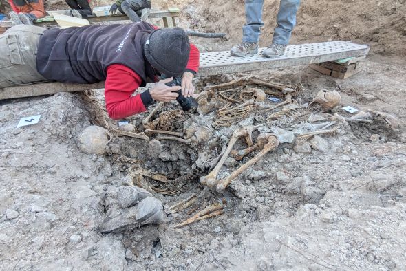 La exhumación de las fosas de Albarracín recupera nueve víctimas de la guerra