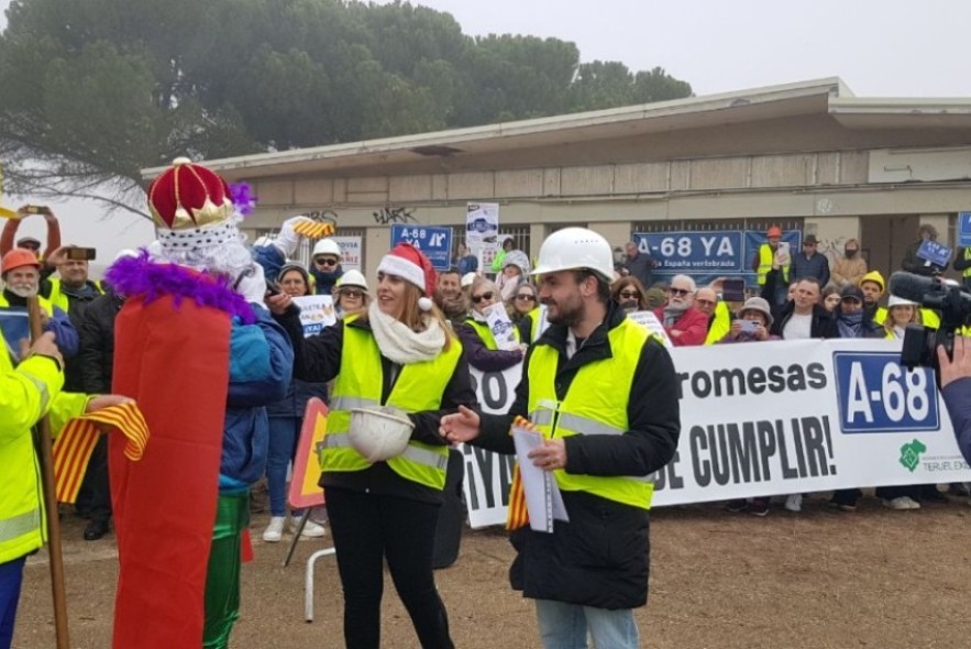 Teruel Existe convoca una concentración el domingo en el Regallo de Alcañiz para reclamar de nuevo  la construcción de la A-68