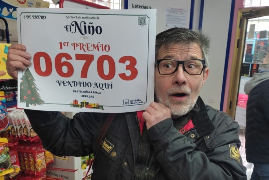 El primer premio del sorteo extraordinario del Niño deja 600.000 euros en Utrillas