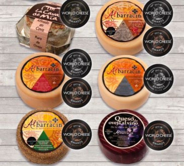 Quesos Sierra de Albarracín consigue ocho nuevas medallas en la edición de los World Cheese Awards de 2017-18