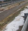 Dos colisiones múltiples en la A-23 en Caudé a causa del granizo se saldan con cinco personas heridas y once vehículos implicados
