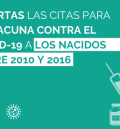 Sanidad abre las agendas de vacunación para los niños nacidos en los años 2015 y 2016