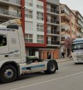 Los transportistas turolenses en huelga llevan sus demandas a las calles de la capital