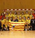 Una jugadora del Balonmano Mora, en el equipo aragonés