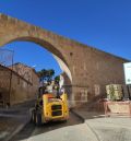 Retiran los andamios del puente del Arquillo, cuyos trabajos de restauración están a punto de terminar