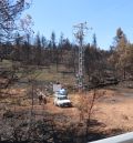 Endesa repara la línea Segorbe de media tensión, afectada por el incendio