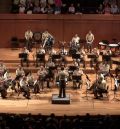 La Banda de Música de la Academia General Militar,  hoy en el Teatro Marín