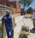 Comienza la mejora de las escaleras y jardineras del barrio de la Fuenfresca en Teruel