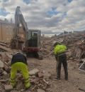 Comienzan  los trabajos para  el desescombro  del edificio que se derrumbó en la calle San Francisco