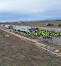 Los agricultores vuelven a cortar la A-23 a la altura de Calamocha en ambos sentidos