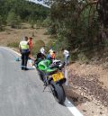 Un motorista resulta herido grave en la A-2707 en Orihuela del Tremedal