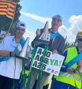 Teruel Existe escenifica en su nueva protesta por la A-68 una entrega de premios a los colectivos más afectados por los retrasos en su construcción