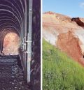 Un túnel del tren  en Mora de Rubielos sufre un desplome cuando no había trabajadores