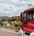 Un camión que transportaba cerdos sufre un accidente entre Ariño y Andorra