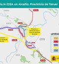 Transportes abre un carril en el Corcho de Alcañiz para el Gran Premio de MotoGP