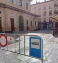 La plaza del Mercado y  la calle Pruneda de Alcañiz están cortadas al tráfico