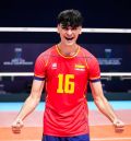 César Irache, jugador del Pamesa Teruel y bronce en el mundial de voleibol sub-19: Teruel es lo mejor para mí, para mejorar y para mi futuro en el vóley