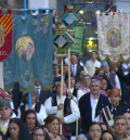 Los faroles de Híjar participan  con honores en el Rosario de Cristal de Zaragoza por su centenario