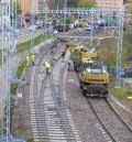 Comienzan a levantar las vías para ganar altura en el puente  de la Equivocación