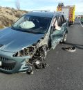 Dos heridos en un accidente en la variante de Teruel