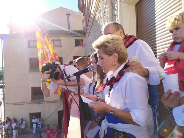 María Eugenia Marti´nez, la Mantenedora de las Fiestas, durante su discurso