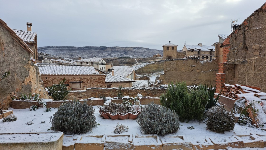 Villarroya de los Pinares, nevado. S. Buj