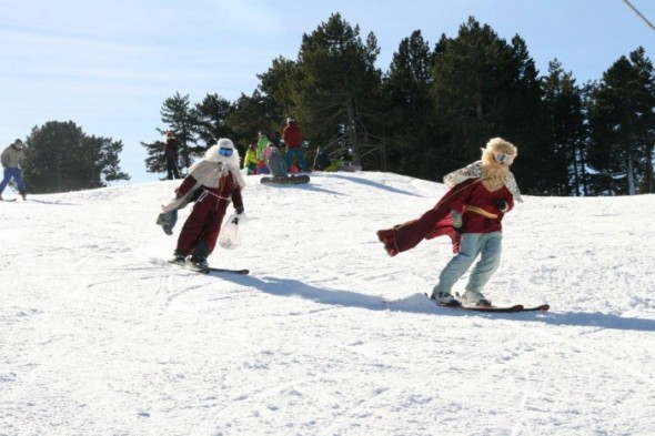 Melchor, Gaspar y Baltasar esquiaron en Valdelinares. Aramón